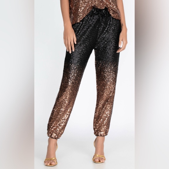 Johnny Was Pants - JOHNNY WAS SEQUIN GOLD JETT JOGGER- various sizes